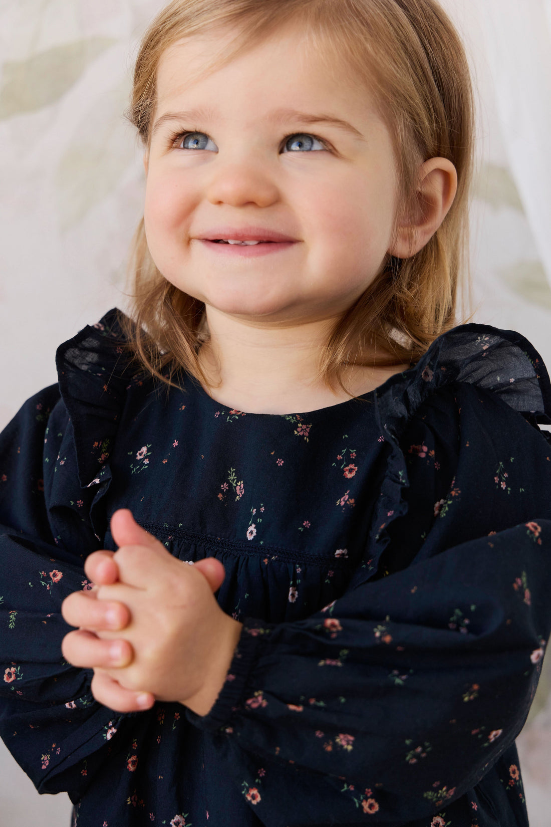Organic Cotton Kaianna Playsuit - Eloise Navy Childrens Playsuit from Jamie Kay Australia