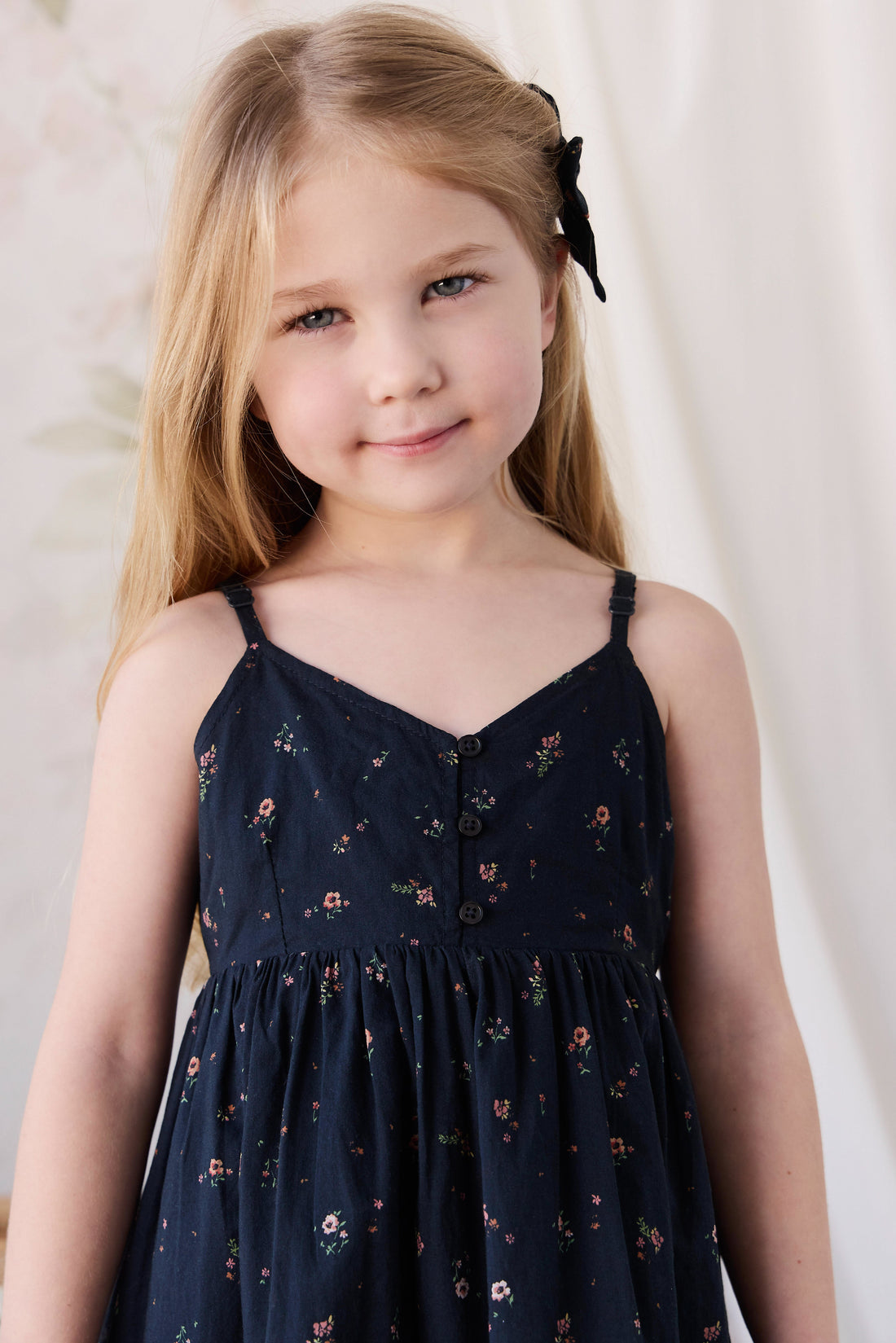 Organic Cotton Kaianna Dress - Eloise Navy Childrens Dress from Jamie Kay Australia