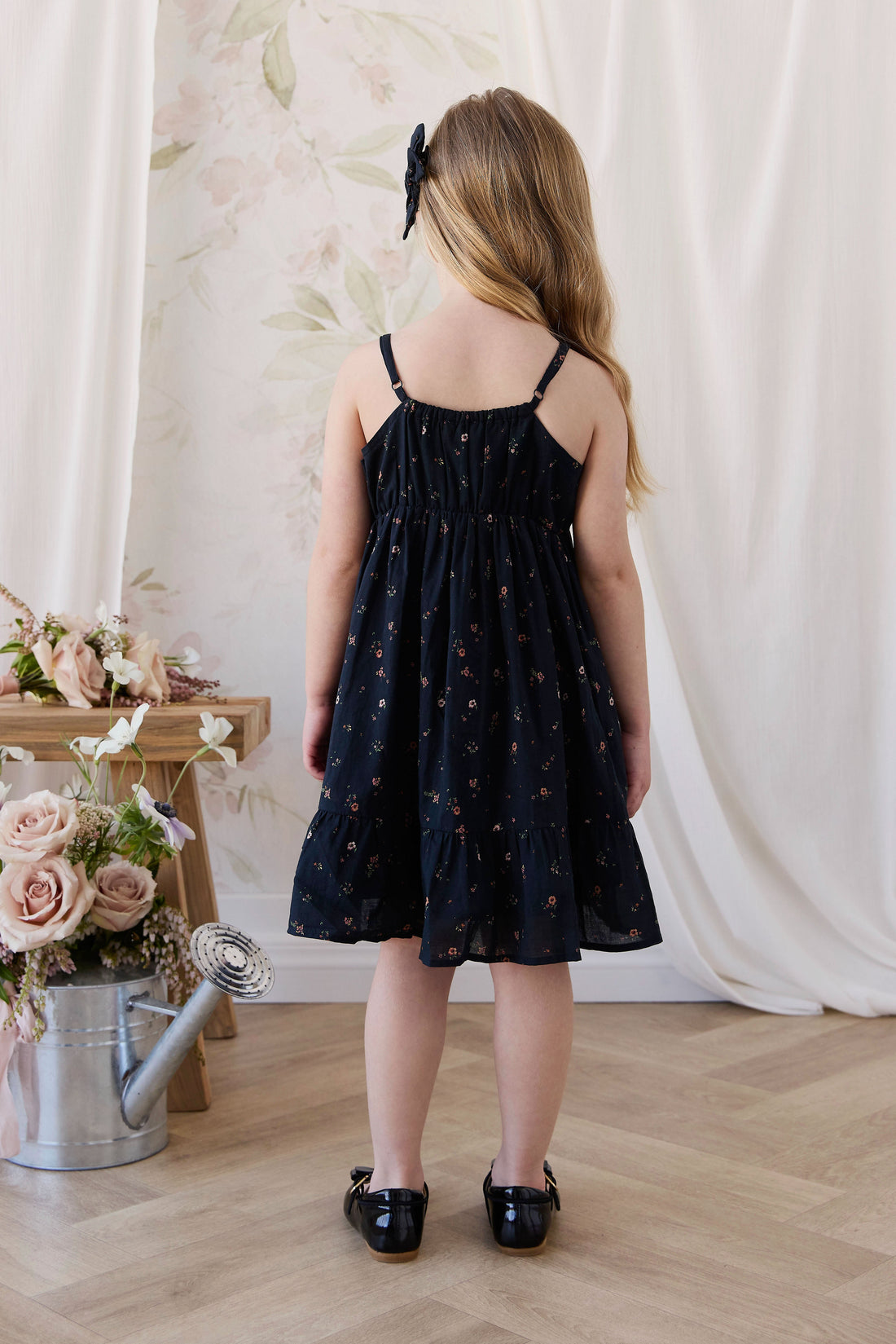 Organic Cotton Kaianna Dress - Eloise Navy Childrens Dress from Jamie Kay Australia