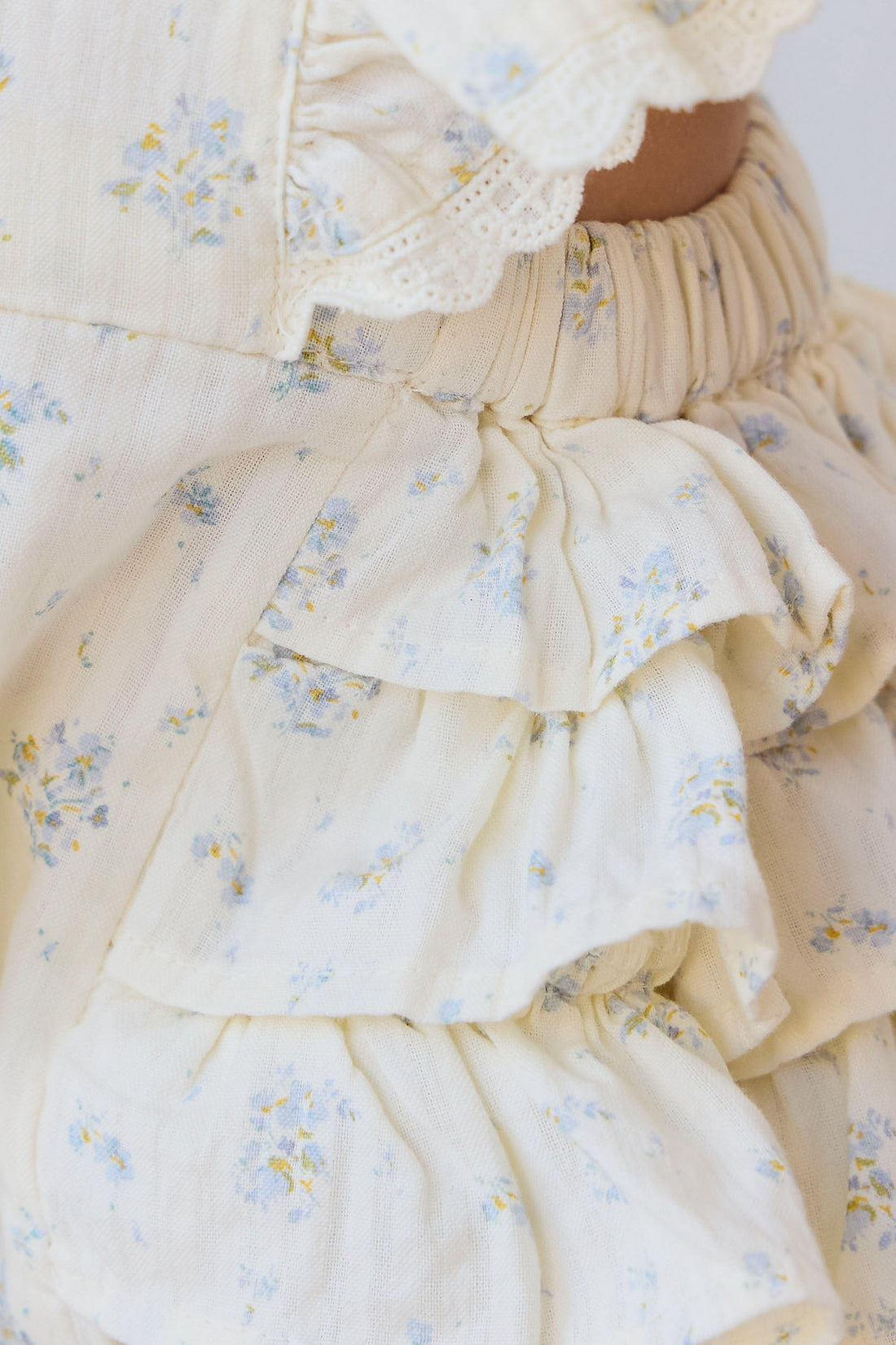 Organic Cotton Elka Playsuit - Justine Vanilla Sky Childrens Playsuit from Jamie Kay Australia