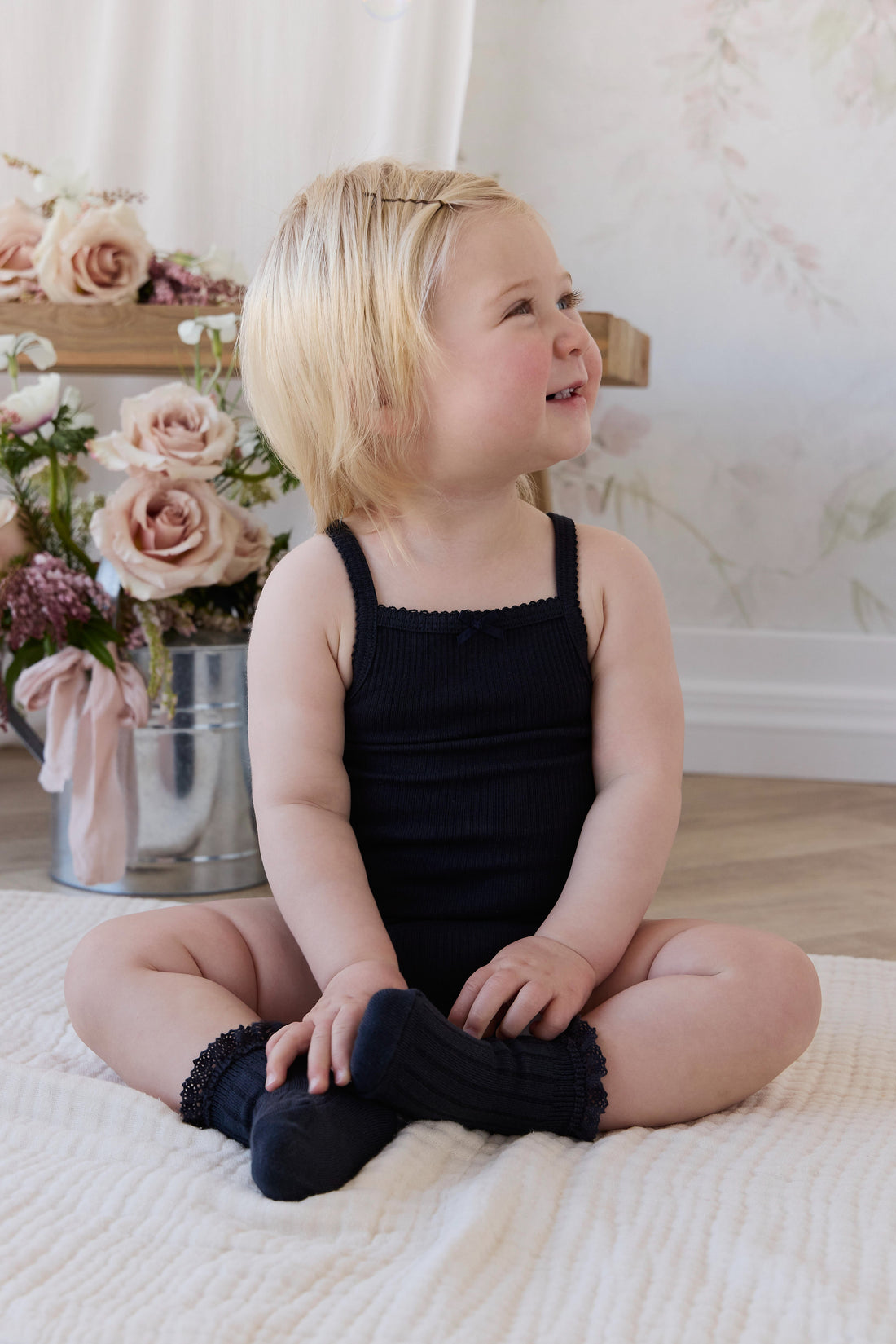 Organic Cotton Modal Laylin Singletsuit - Eclipse Childrens Bodysuit from Jamie Kay Australia