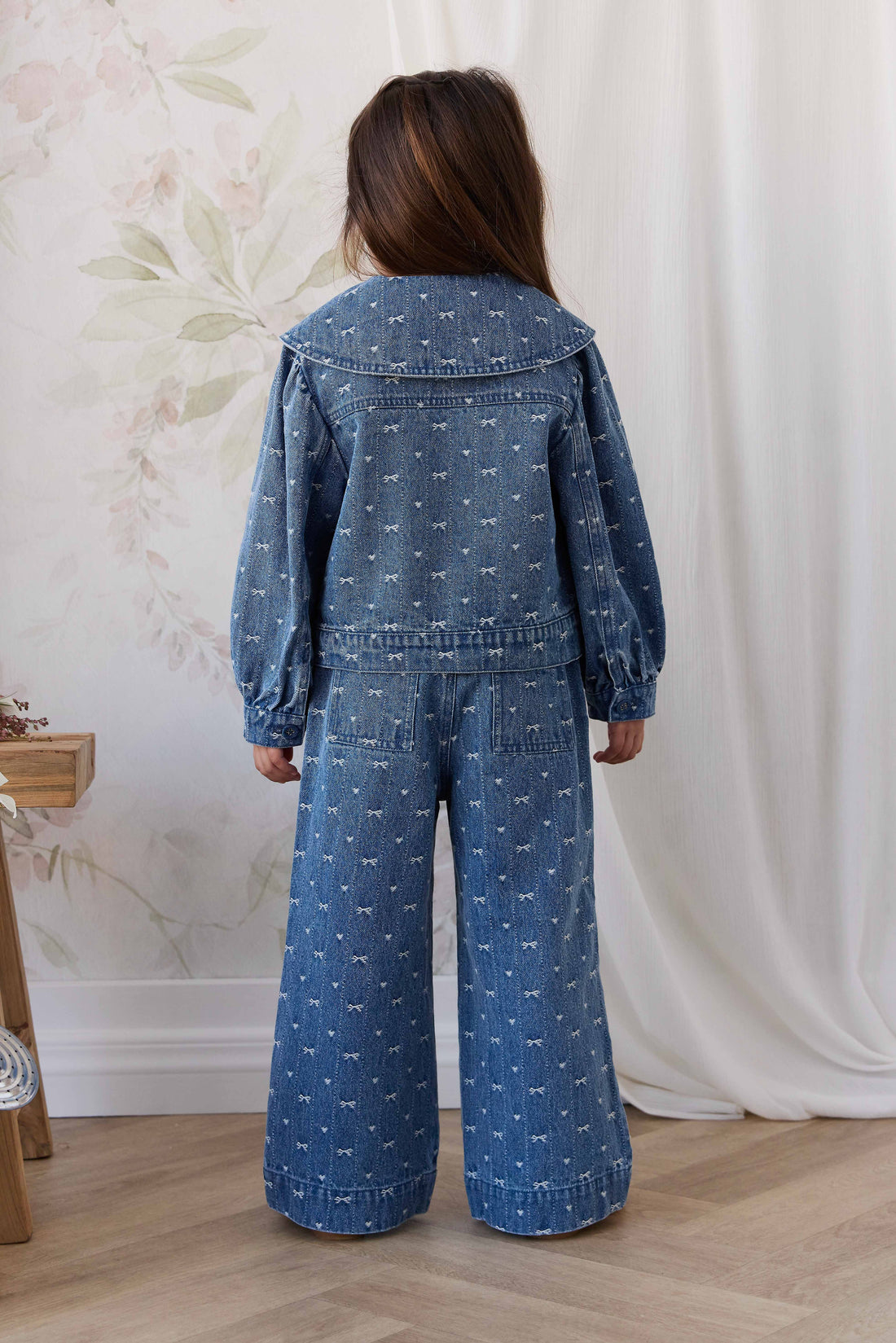 Calianna Pant - Amour Bows Denim Childrens Pants from Jamie Kay Australia