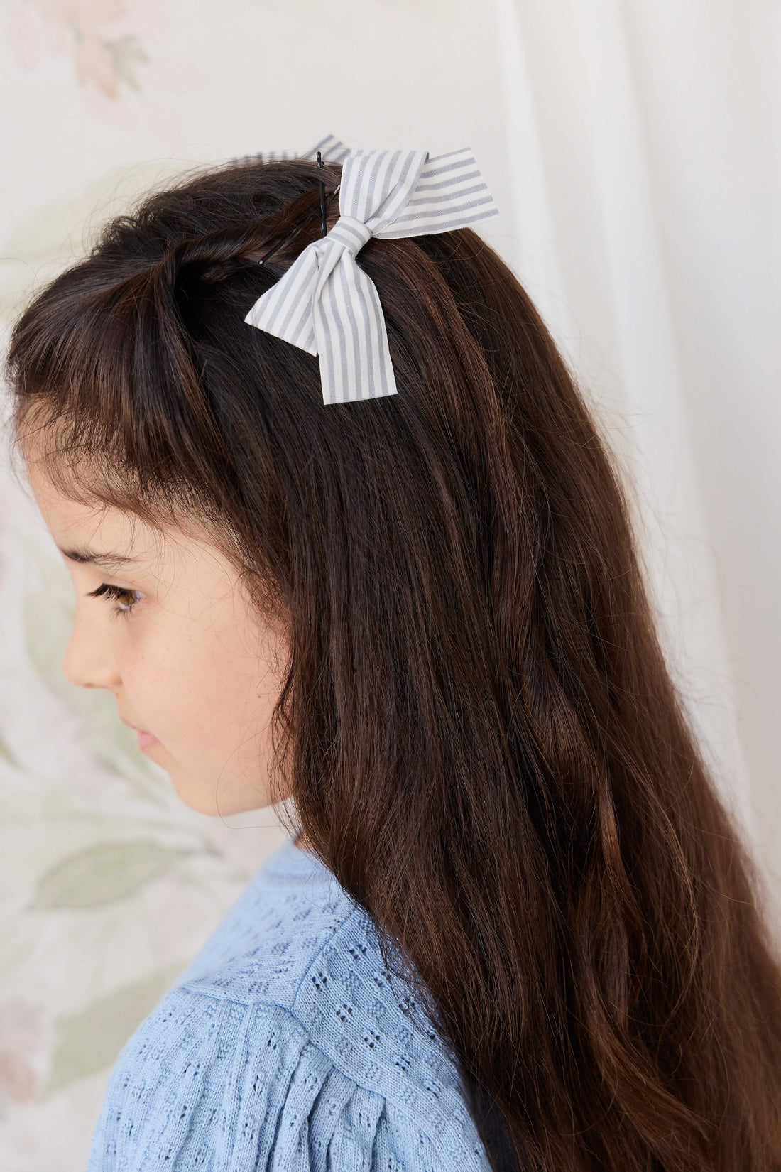 Wrenley Clip 2PK - Harbour Stripe Childrens Hair Accessories from Jamie Kay Australia
