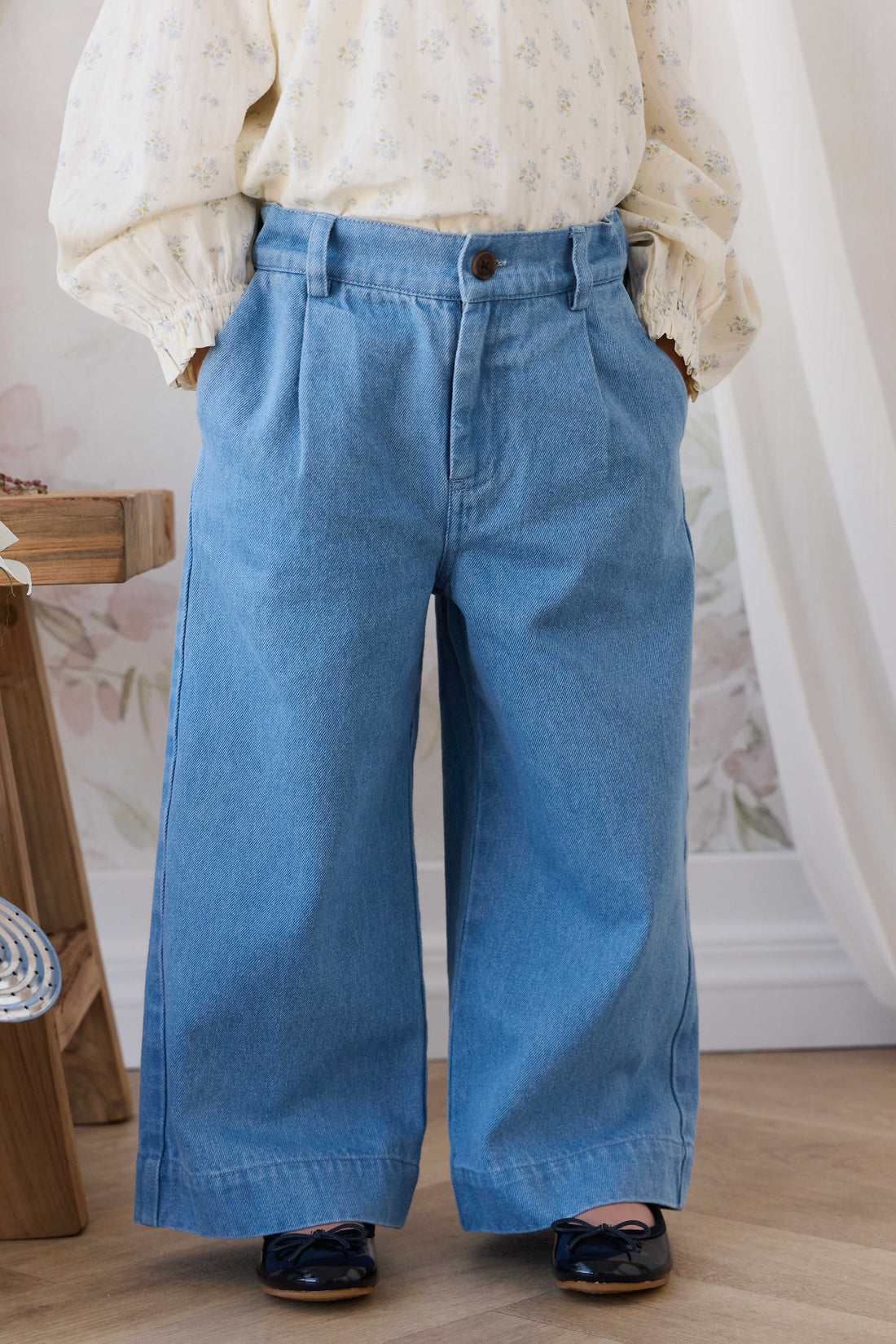 Calianna Pant - Lake Denim Childrens Pants from Jamie Kay Australia