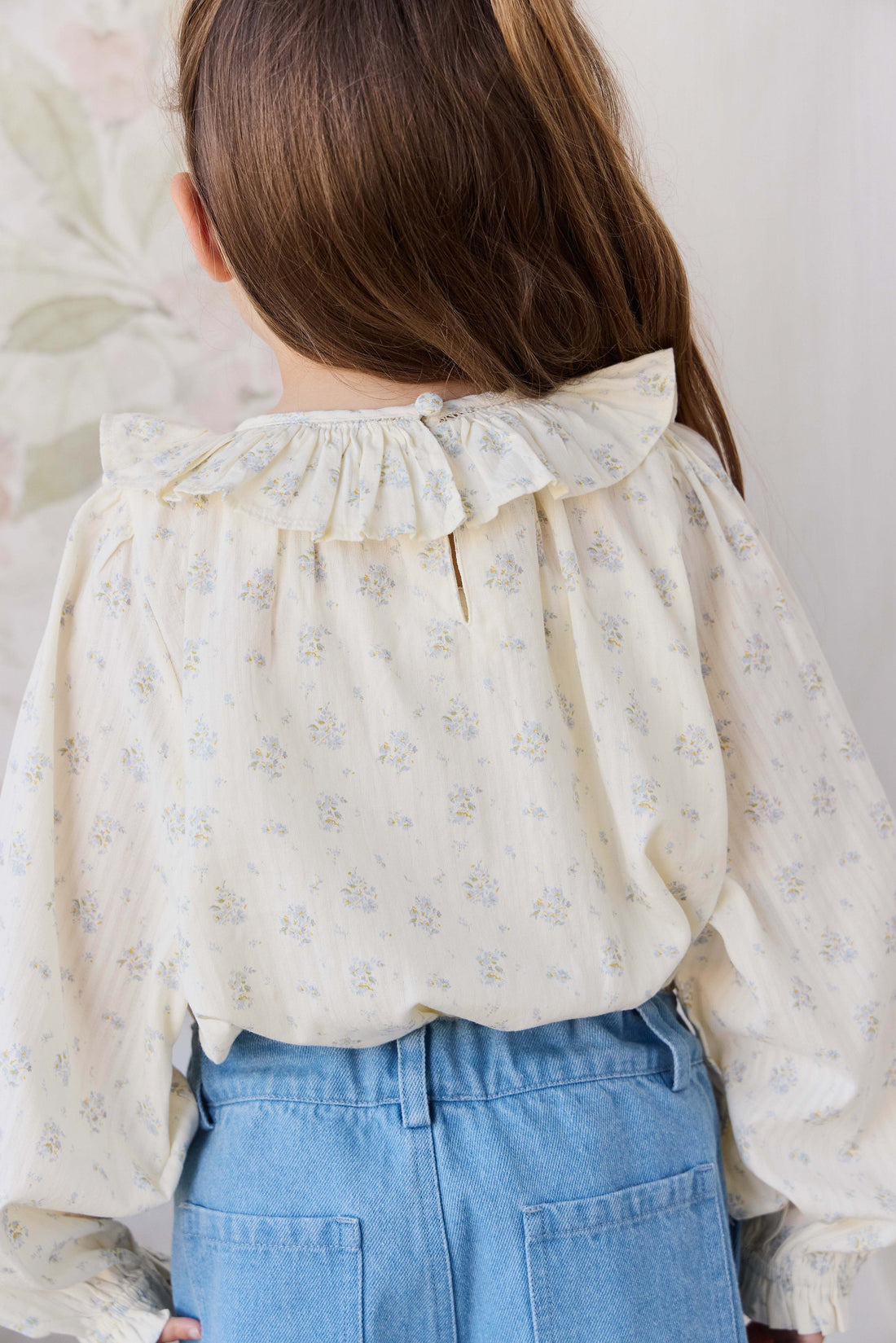 Organic Cotton Leonie Top - Justine Vanilla Sky Childrens Top from Jamie Kay Australia