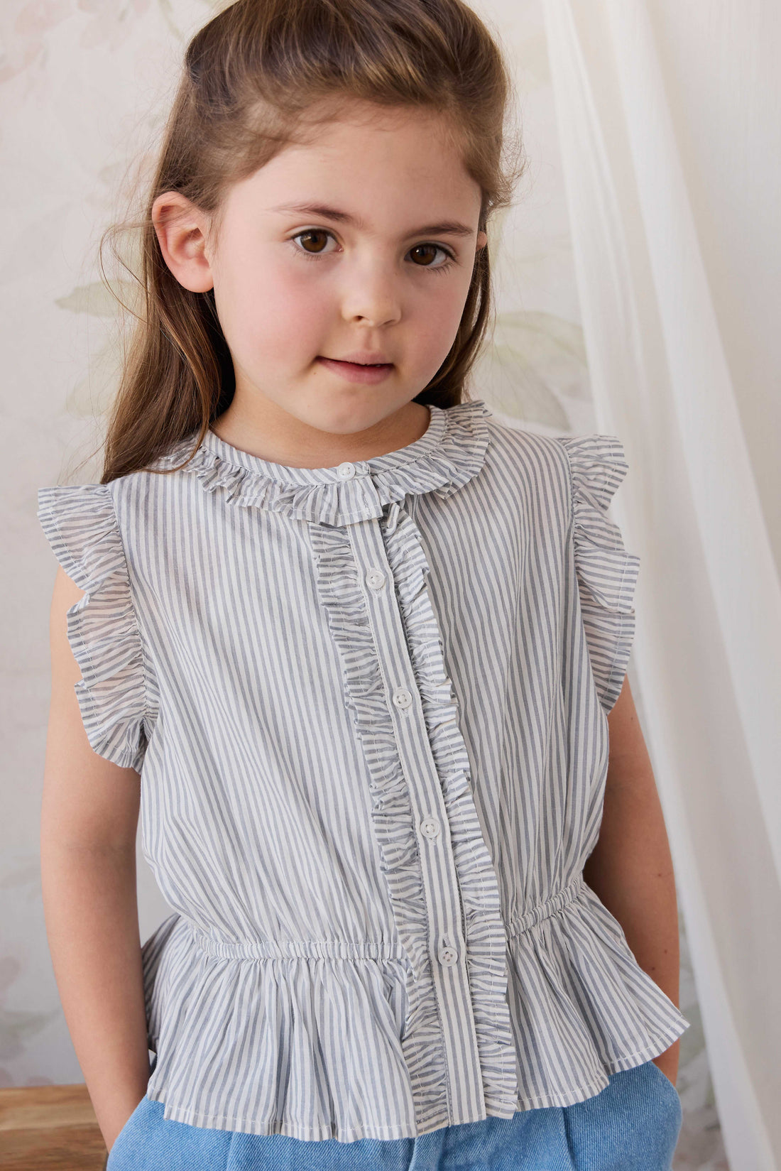 Organic Cotton Calianna Top - Harbour Stripe Childrens Top from Jamie Kay Australia
