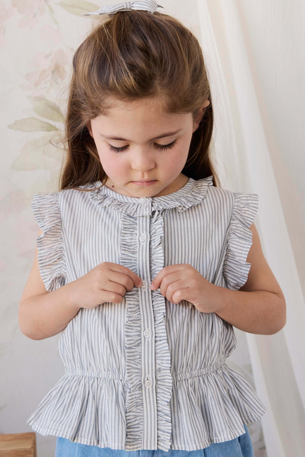 Organic Cotton Calianna Top - Harbour Stripe Childrens Top from Jamie Kay Australia
