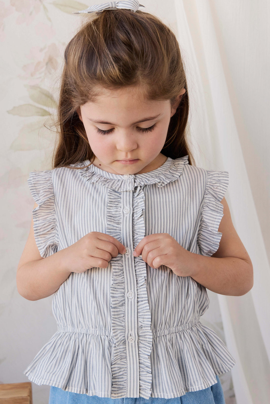 Organic Cotton Calianna Top - Harbour Stripe Childrens Top from Jamie Kay Australia