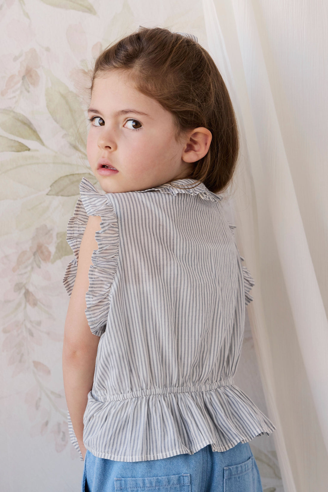 Organic Cotton Calianna Top - Harbour Stripe Childrens Top from Jamie Kay Australia