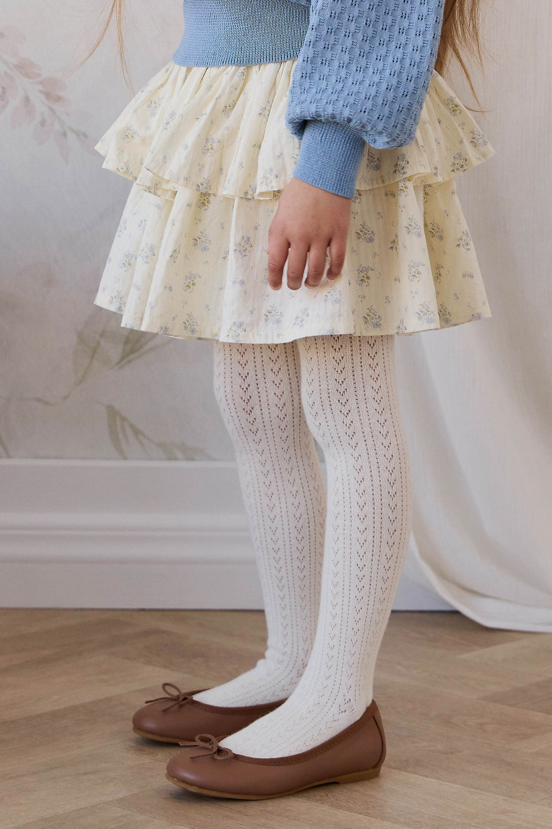 Mia Tight - Parchment Childrens Tights from Jamie Kay Australia