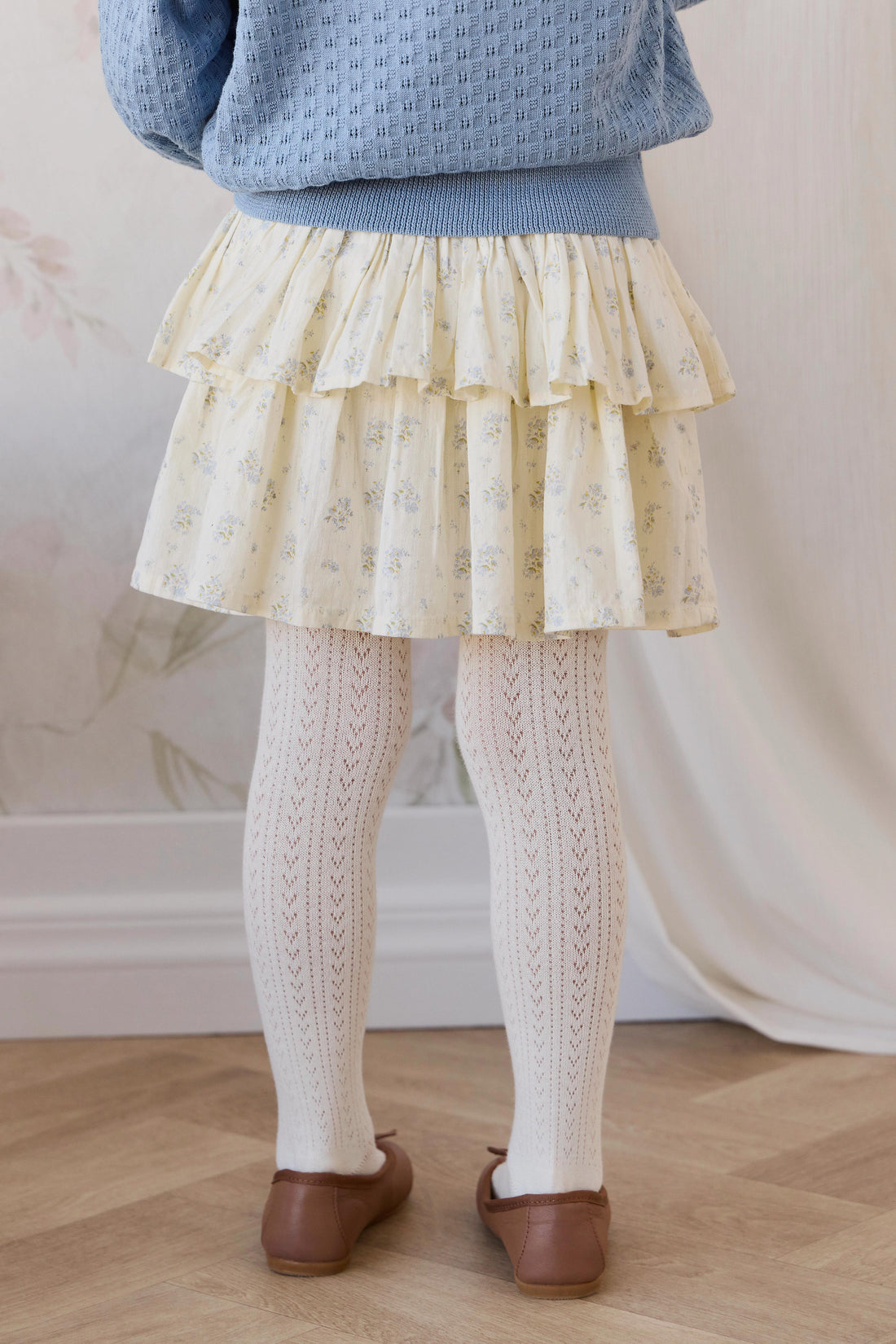 Organic Cotton Cosette Skirt - Justine Vanilla Sky Childrens Skirt from Jamie Kay Australia