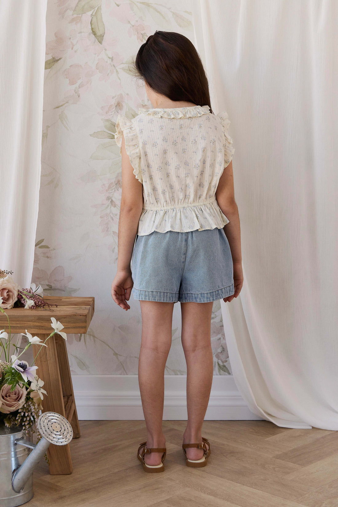 Jardine Short - Light Wash Childrens Shorts from Jamie Kay Australia