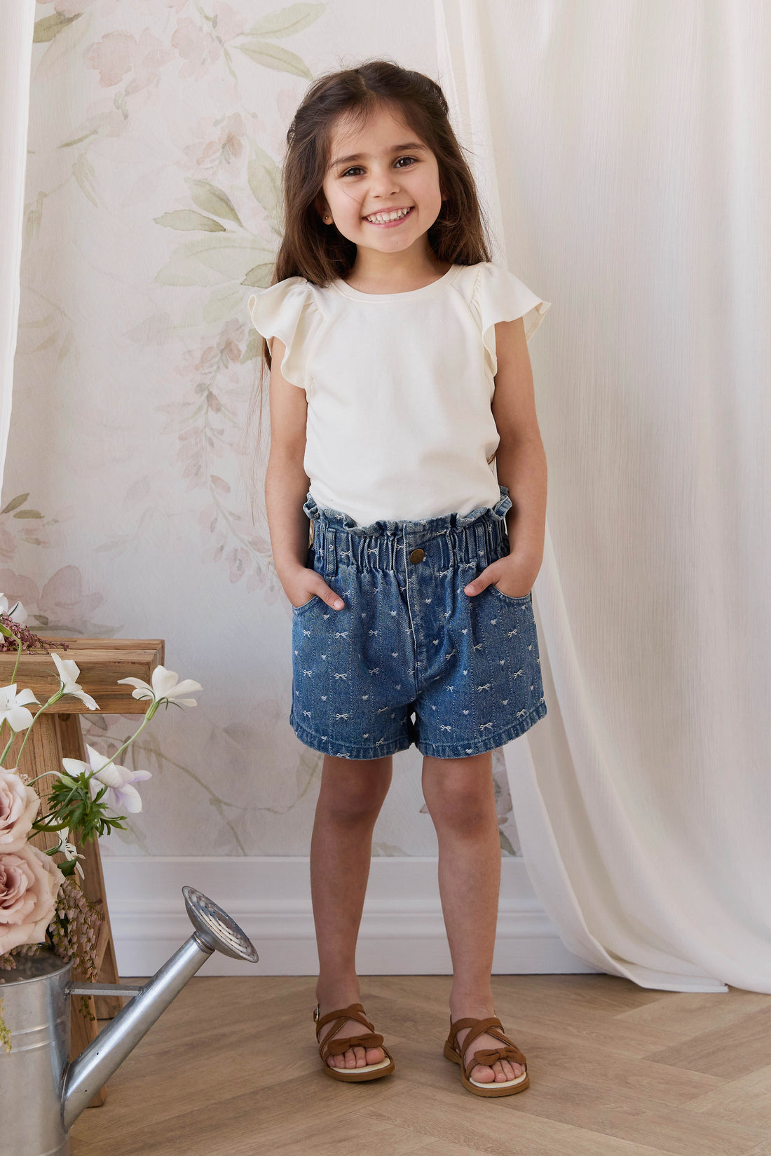 Pima Cotton Wrenley Top - Parchment Childrens Top from Jamie Kay Australia