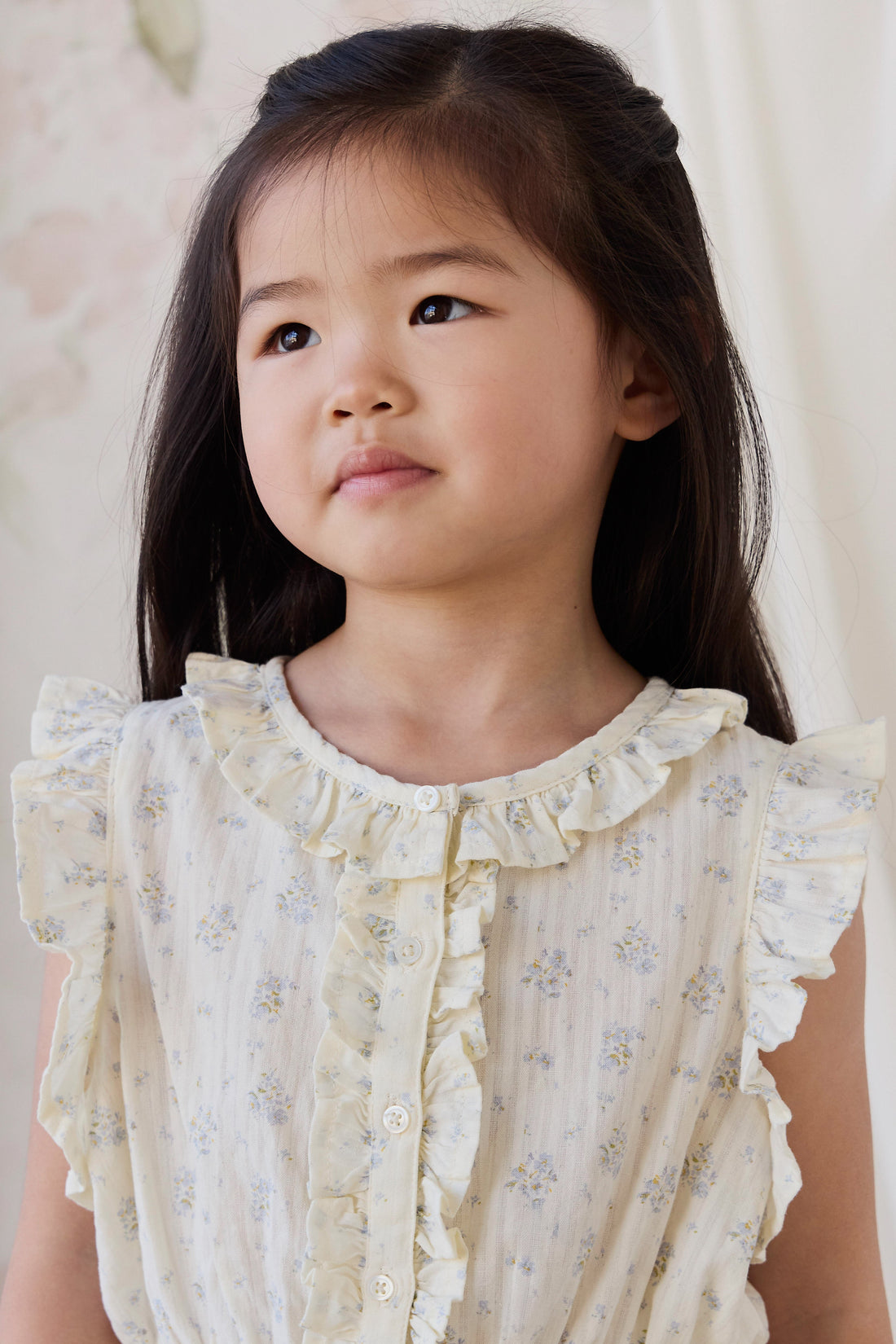 Organic Cotton Calianna Top - Justine Vanilla Sky Childrens Top from Jamie Kay Australia