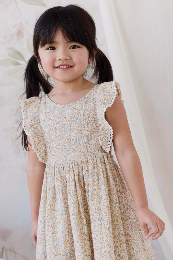 Organic Cotton Helene Dress - Tully Peach Childrens Dress from Jamie Kay Australia