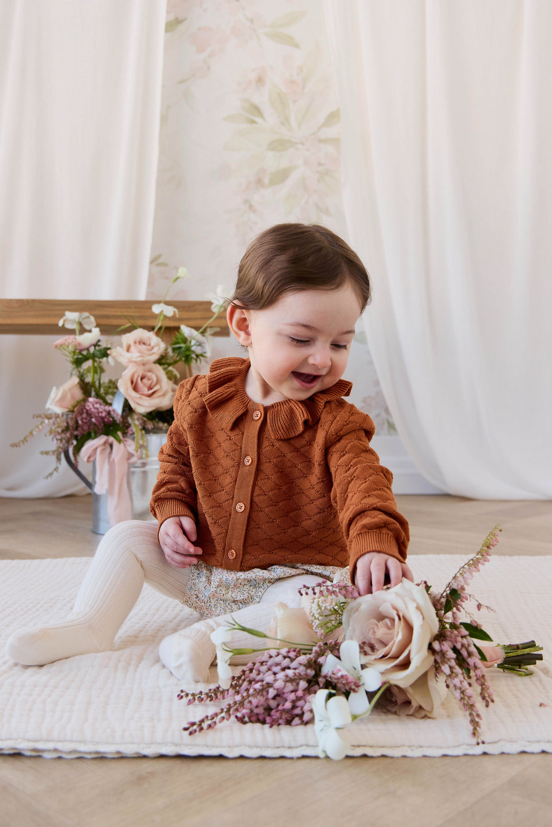 Alison Cardigan - Dusty Ginger Childrens Cardigan from Jamie Kay Australia