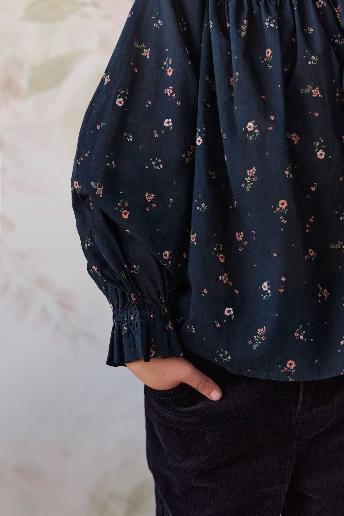 Organic Cotton Acacia Blouse - Eloise Navy Childrens Top from Jamie Kay Australia