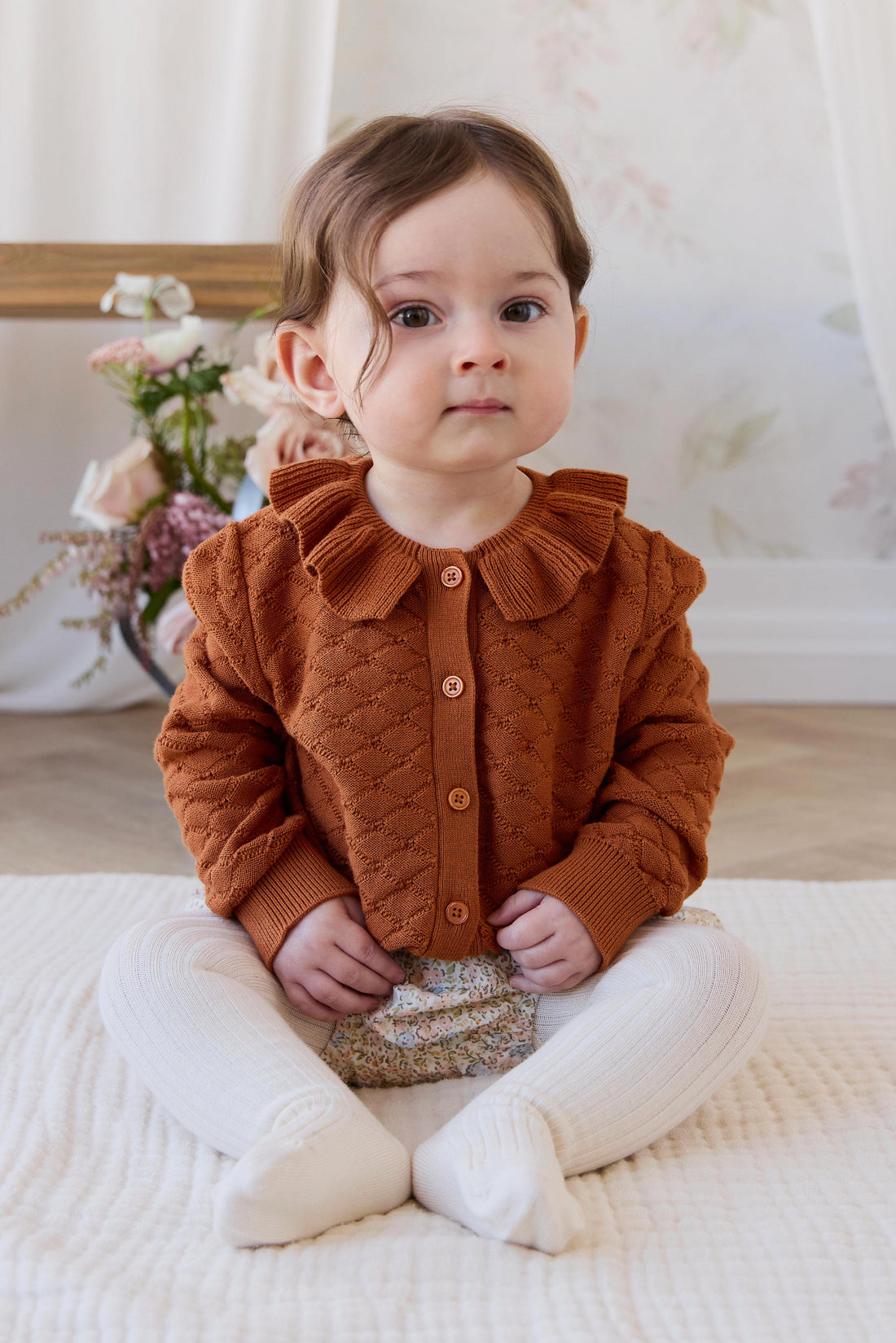 Organic Cotton Classic Bloomer - Tully Peach Childrens Bloomer from Jamie Kay Australia