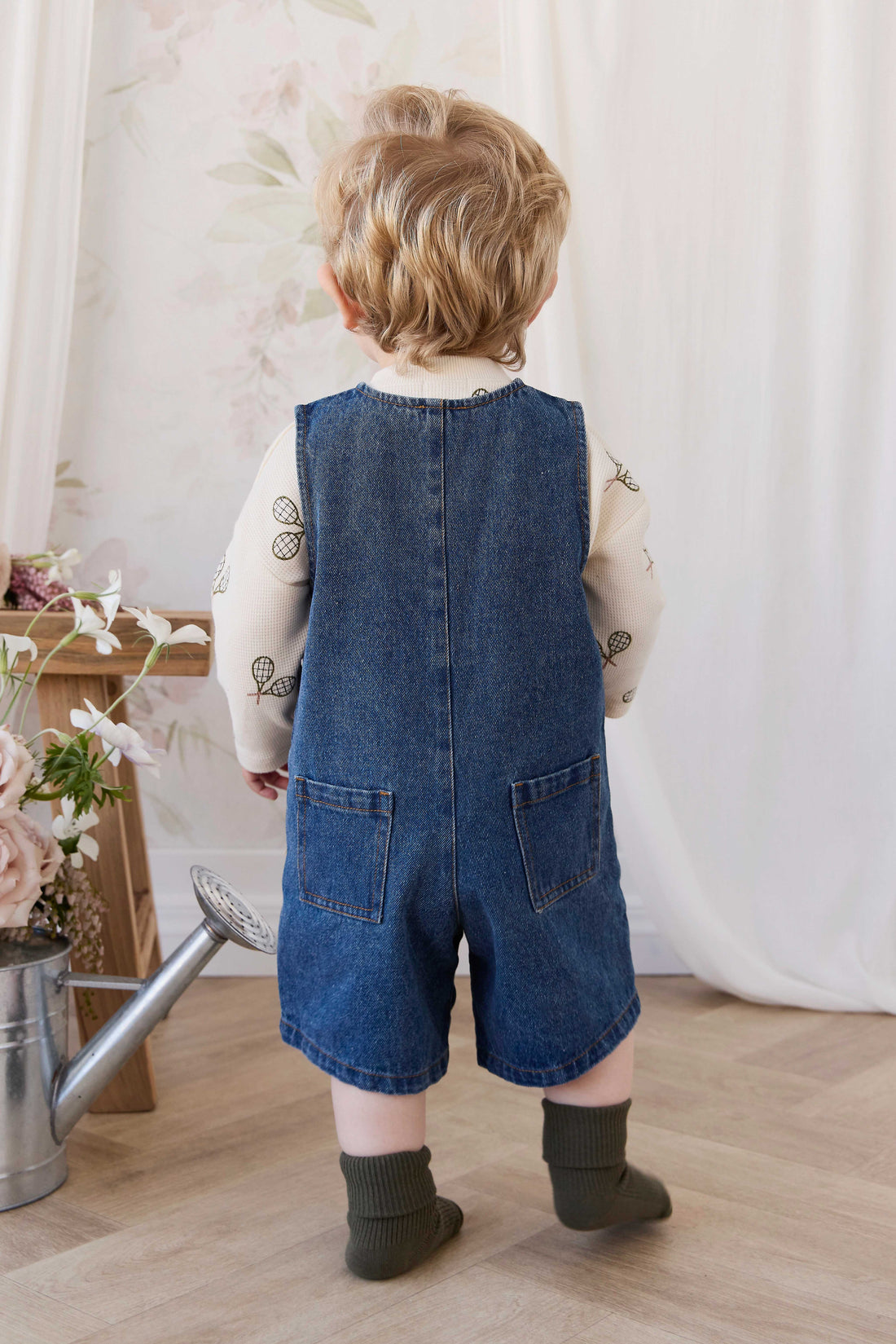 Sorrel Playsuit - Classic Wash Denim Childrens Playsuit from Jamie Kay Australia