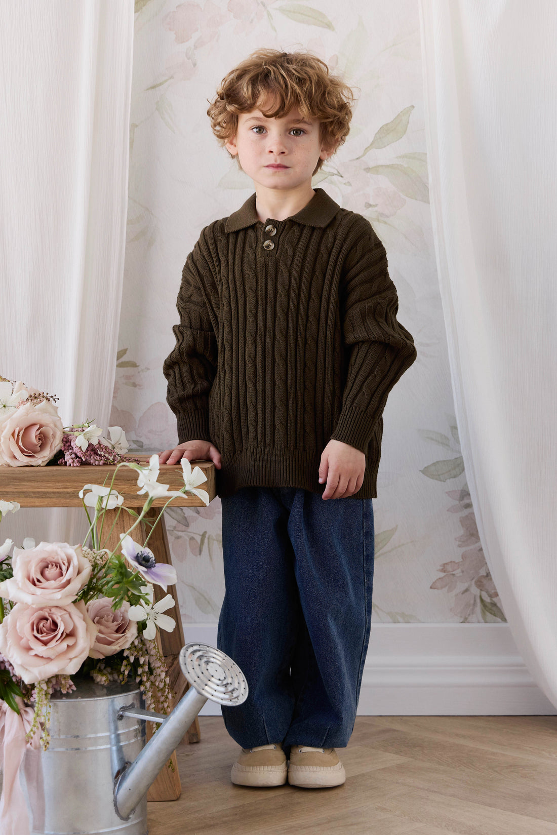 Wade Knit Jumper - Forest Childrens Jumper from Jamie Kay Australia