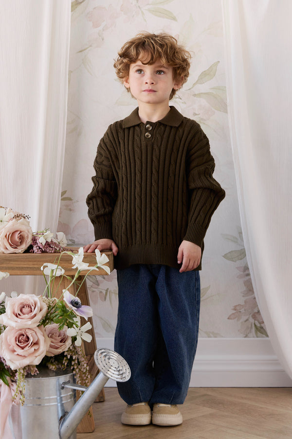 Wade Knit Jumper - Forest Childrens Jumper from Jamie Kay Australia