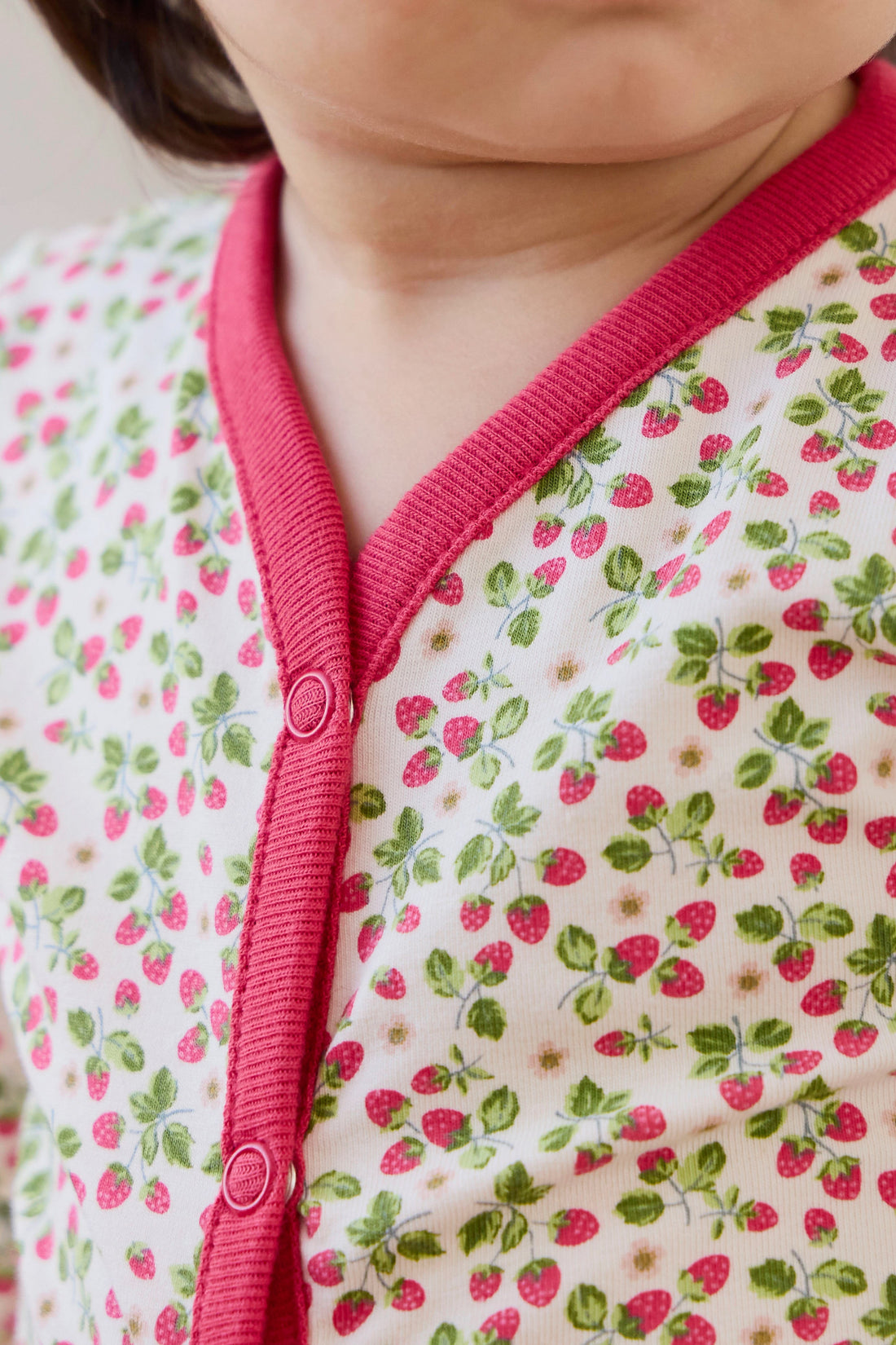 Organic Cotton Murphy Onepiece - Cottage Strawberries Childrens Onepiece from Jamie Kay Australia