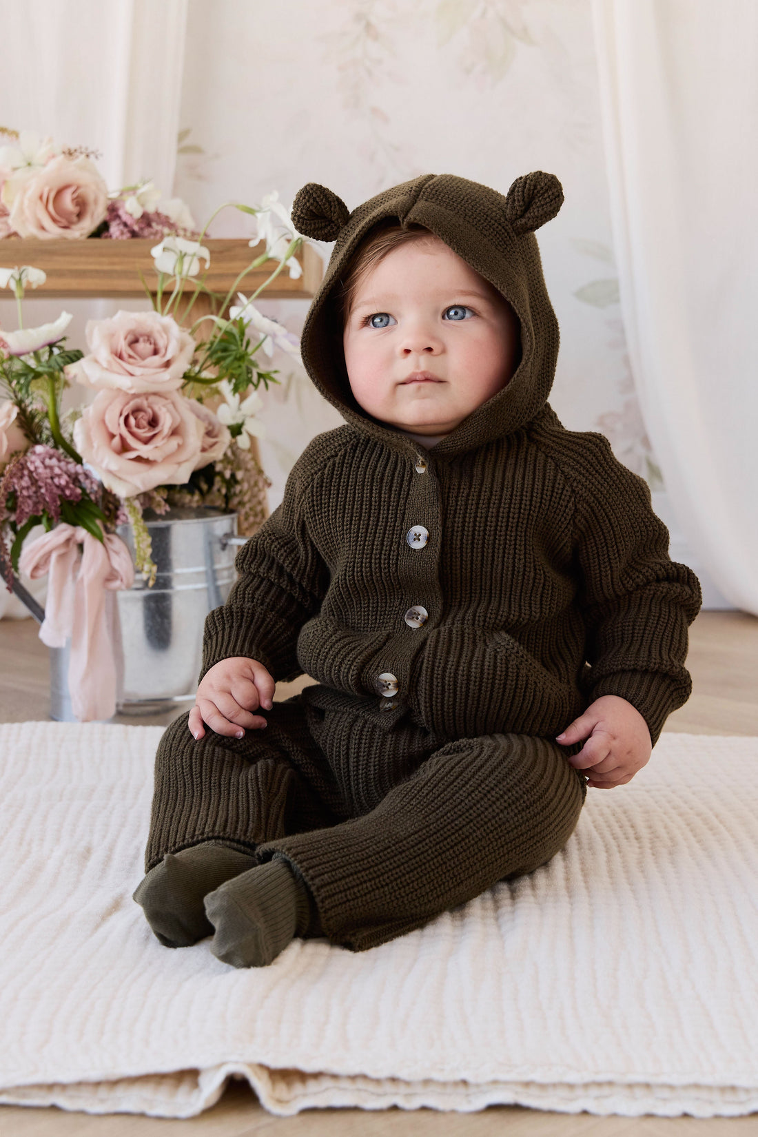 Bear Cardigan - Forest Childrens Cardigan from Jamie Kay Australia