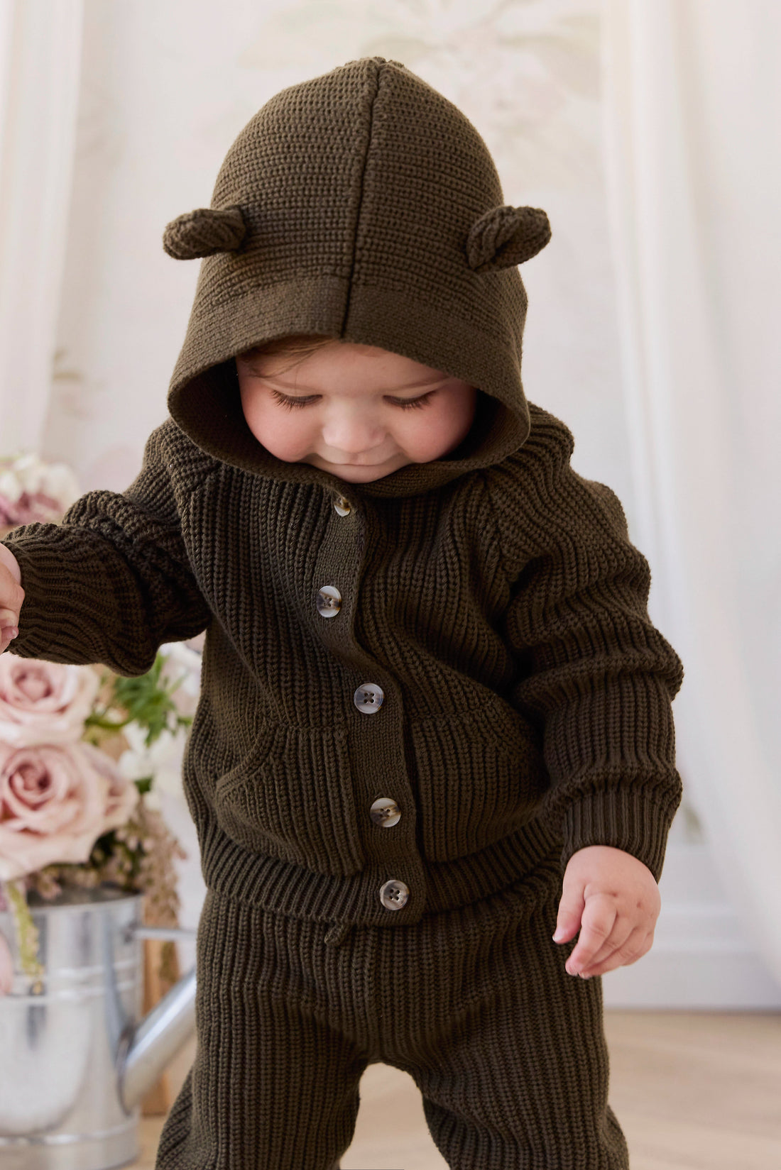 Bear Cardigan - Forest Childrens Cardigan from Jamie Kay Australia