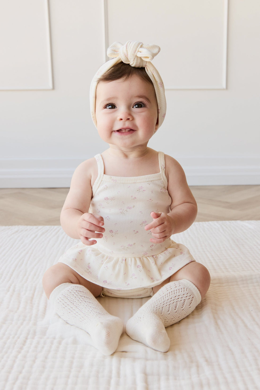 Organic Cotton Fine Rib Lillian Top - Caroline Egret Childrens Top from Jamie Kay Australia