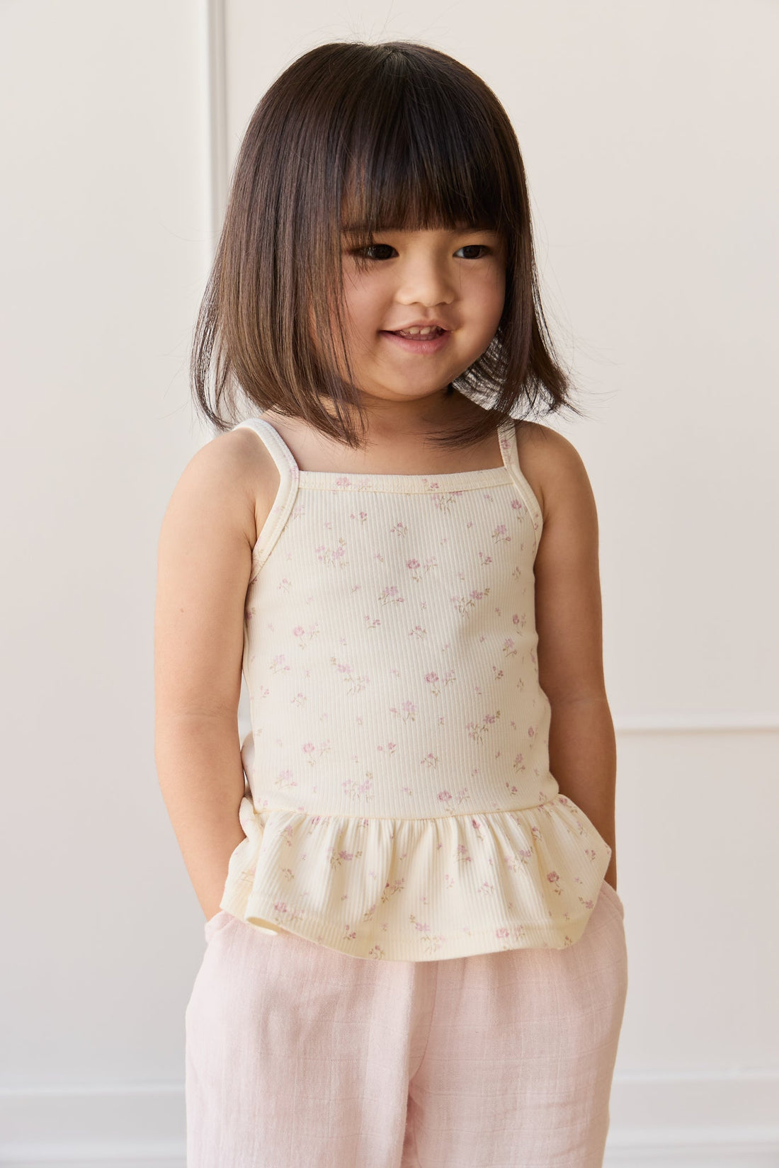 Organic Cotton Fine Rib Lillian Top - Caroline Egret Childrens Top from Jamie Kay Australia