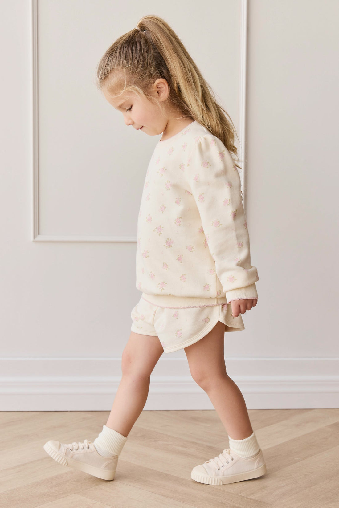 Organic Cotton Monroe Short - Simone Egret Childrens Sweatshirting from Jamie Kay Australia