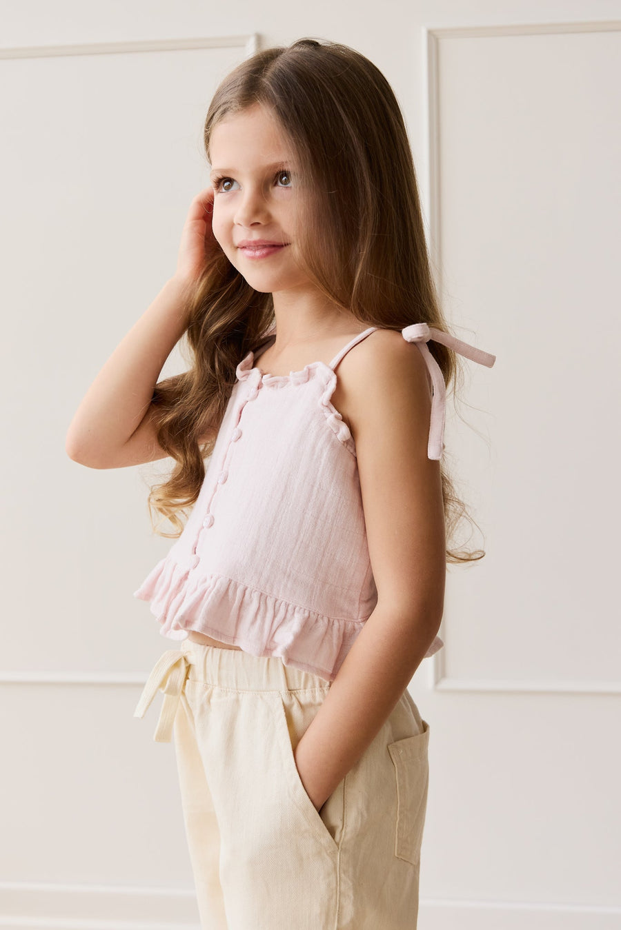 Organic Cotton Muslin Mirabel Top - Cassia Childrens Top from Jamie Kay Australia