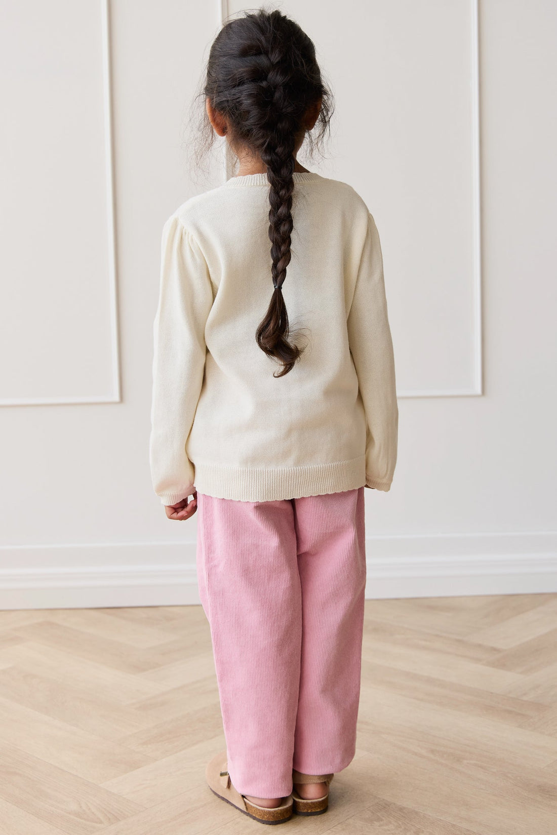 Willow Cardigan - Willow Jacquard Parchment Childrens Jumper from Jamie Kay Australia