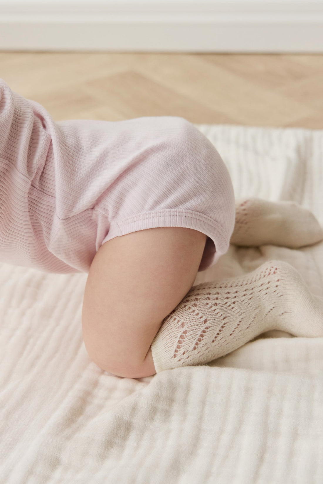 Organic Cotton Modal Darcy Rib Tee Bodysuit - Cassia Childrens Bodysuit from Jamie Kay Australia