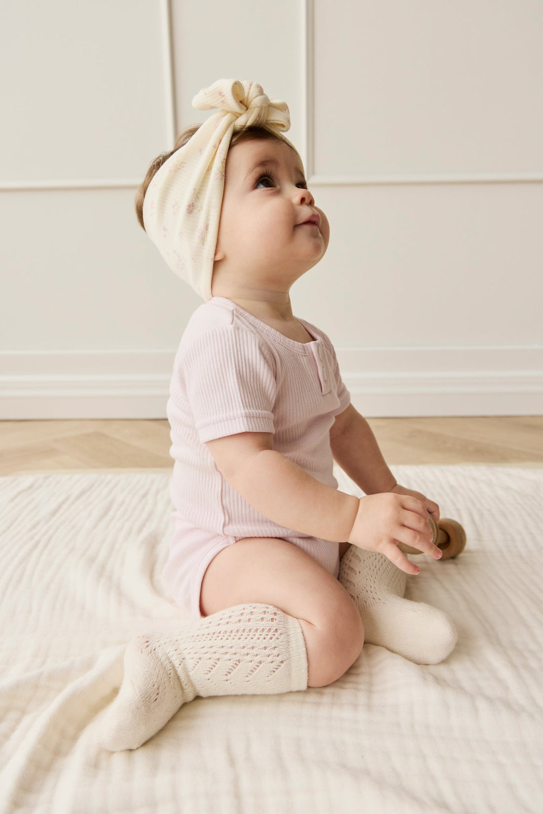 Organic Cotton Modal Darcy Rib Tee Bodysuit - Cassia Childrens Bodysuit from Jamie Kay Australia