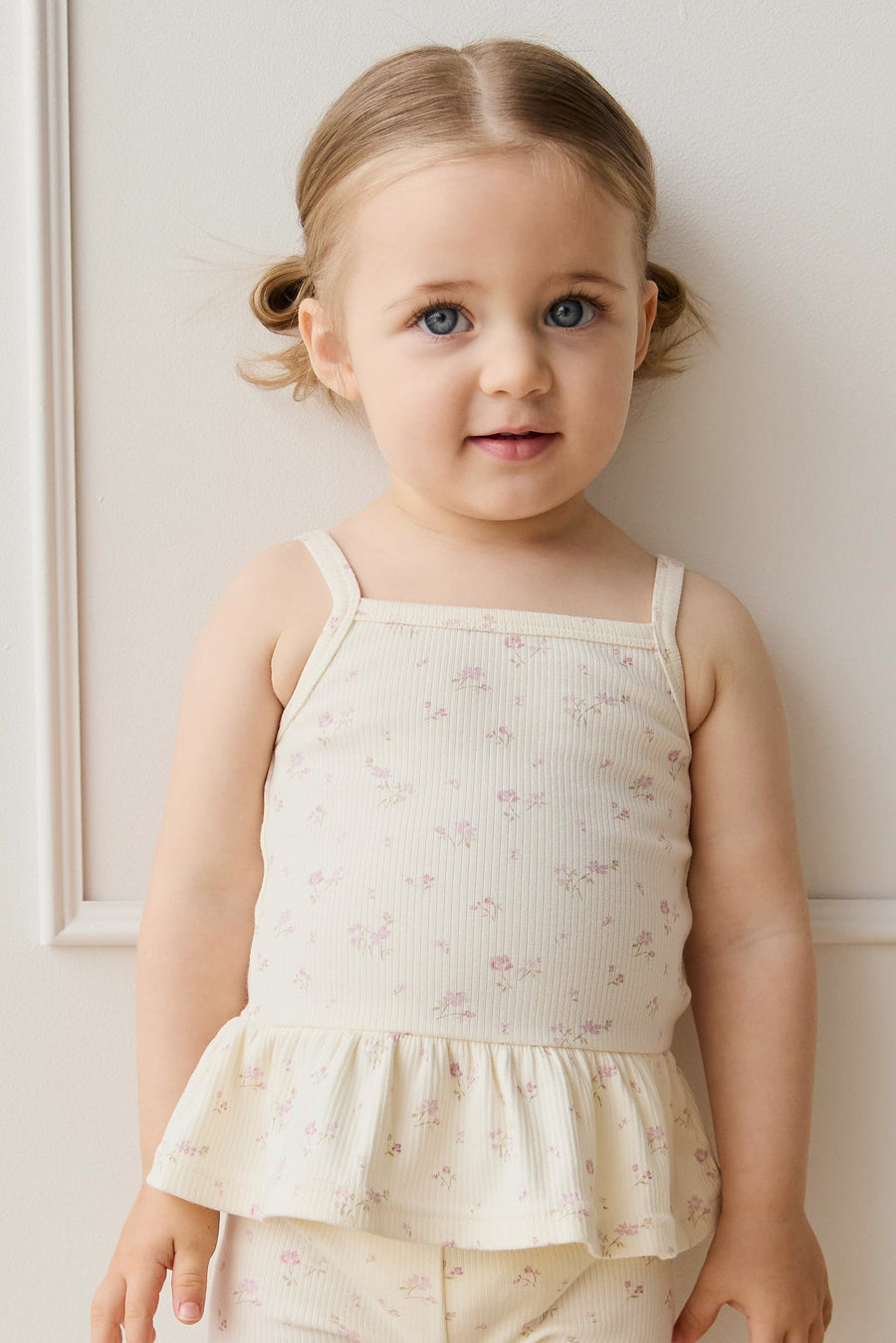 Organic Cotton Fine Rib Lillian Top - Caroline Egret Childrens Top from Jamie Kay Australia