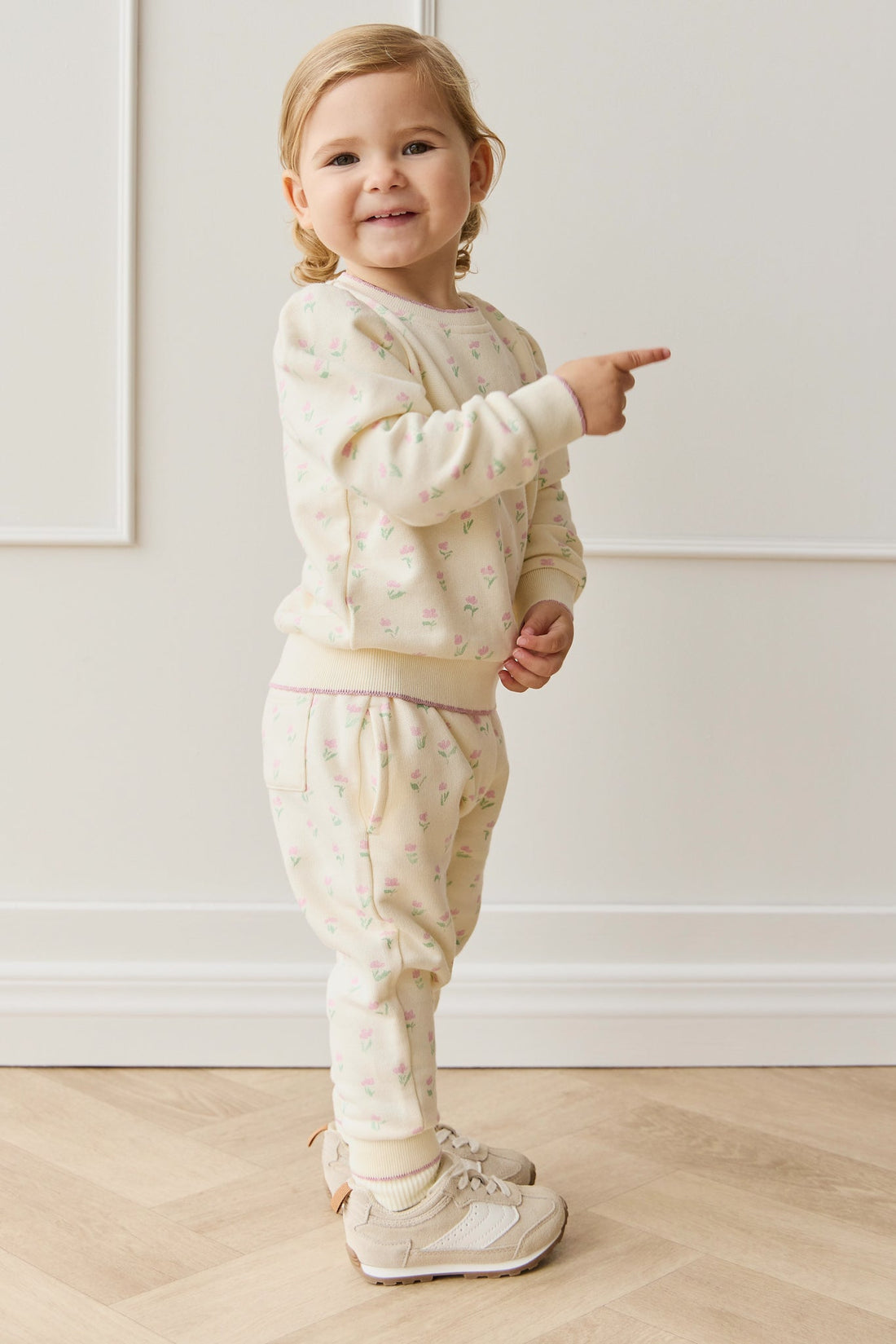 Organic Cotton Monroe Track Pant - Lila Pink Childrens Sweatshirting from Jamie Kay Australia