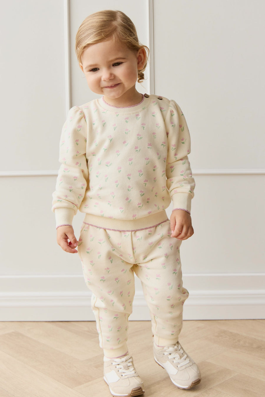 Organic Cotton Monroe Track Pant - Lila Pink Childrens Sweatshirting from Jamie Kay Australia