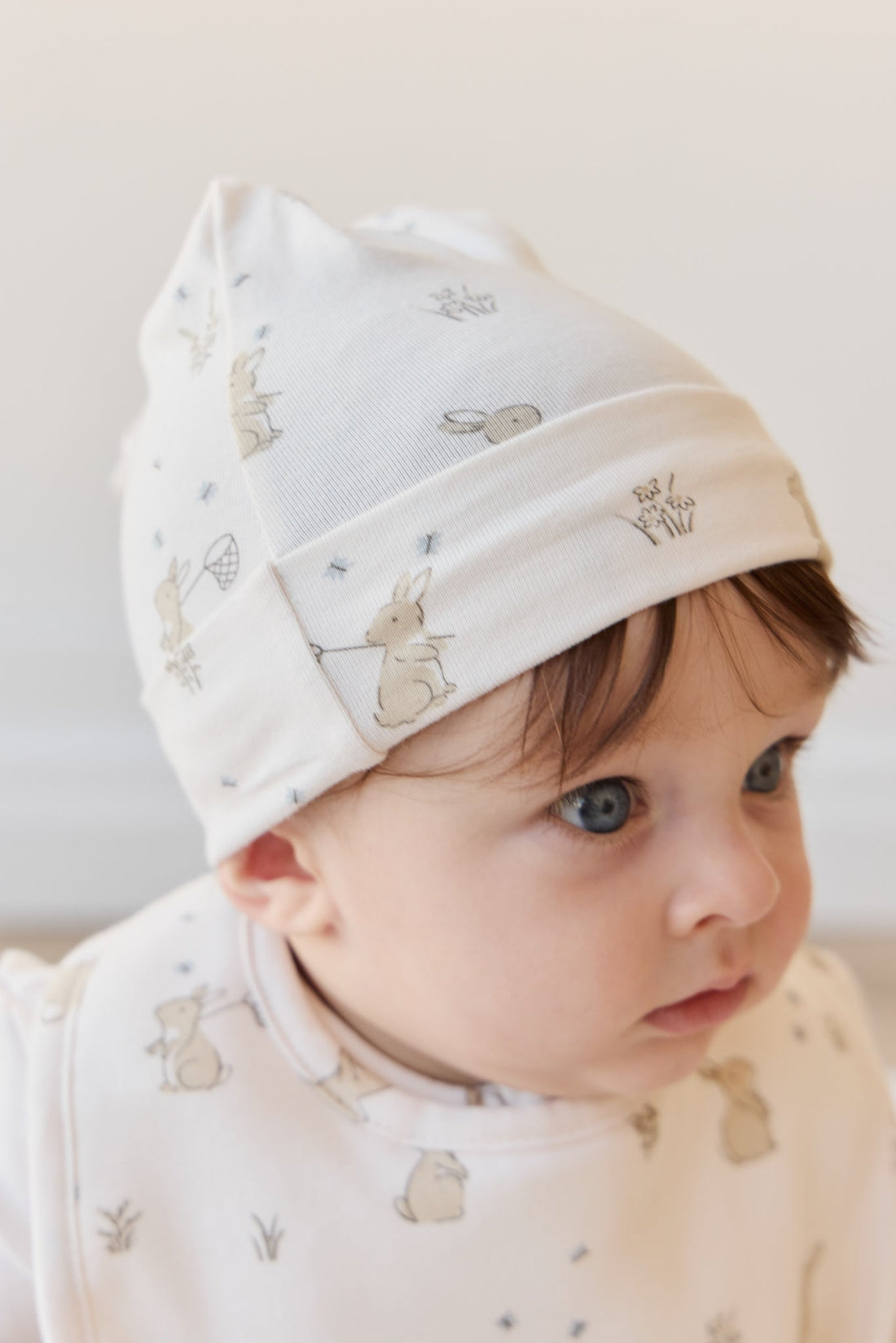 Organic Cotton Knot Beanie - Lapin Jardin Childrens Hat from Jamie Kay Australia
