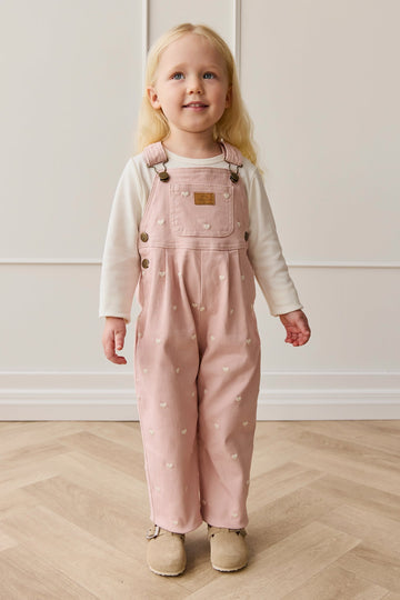 Blair Overall - Petite Heart Peach Childrens Overall from Jamie Kay Australia