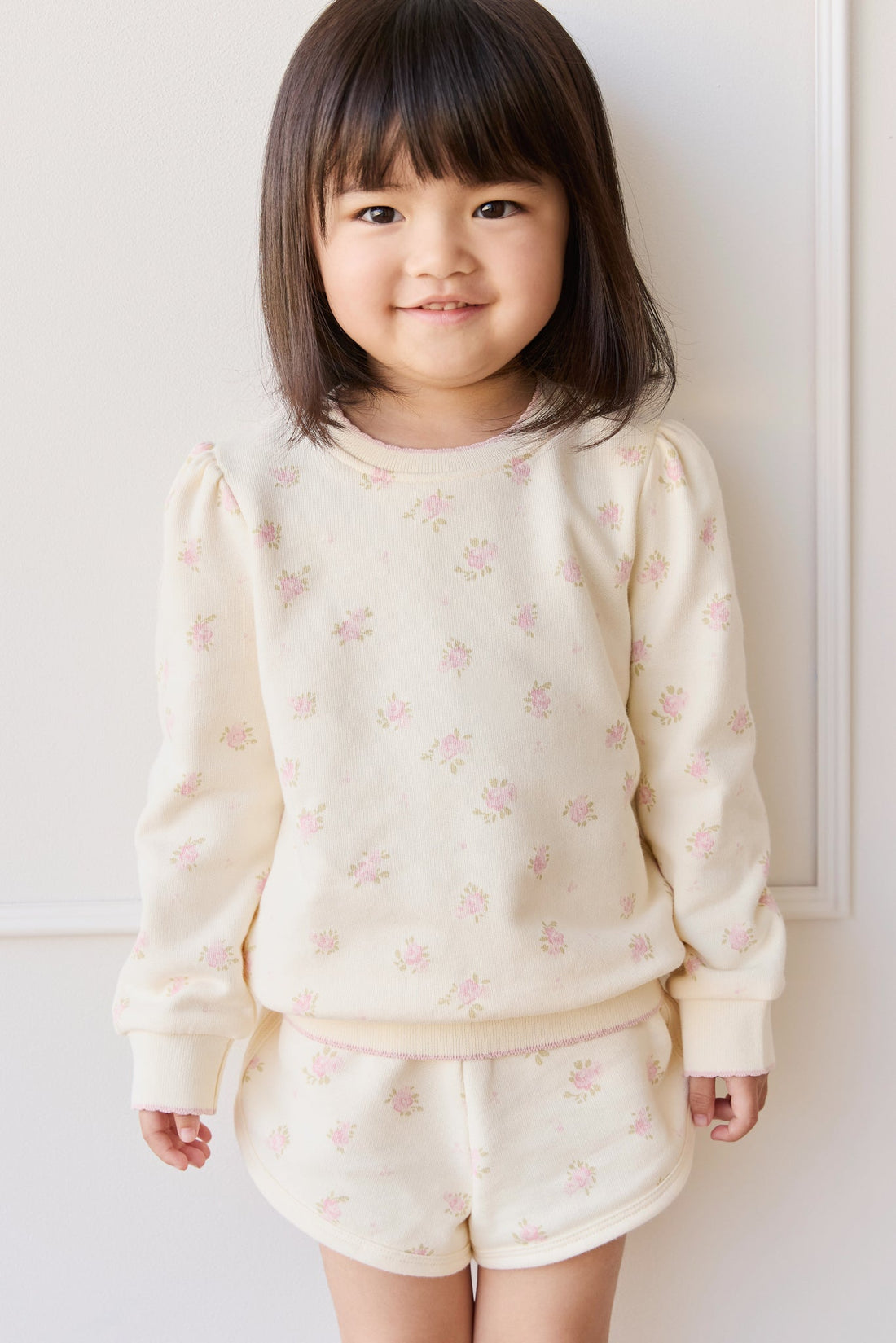 Organic Cotton Monroe Short - Simone Egret Childrens Sweatshirting from Jamie Kay Australia