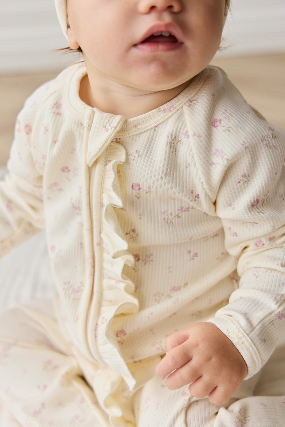 Organic Cotton Fine Rib Melanie Onepiece - Caroline Egret Childrens Onepiece from Jamie Kay Australia