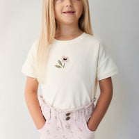 Pima Cotton Mimi Top - Parchment Petite Goldie Childrens Top from Jamie Kay Australia