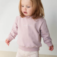 Organic Cotton Jalen Oversized Jumper - Heather Haze Childrens Sweatshirt from Jamie Kay Australia