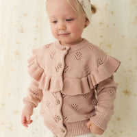 Tilly Cardigan - Dusky Rose Childrens Cardigan from Jamie Kay Australia