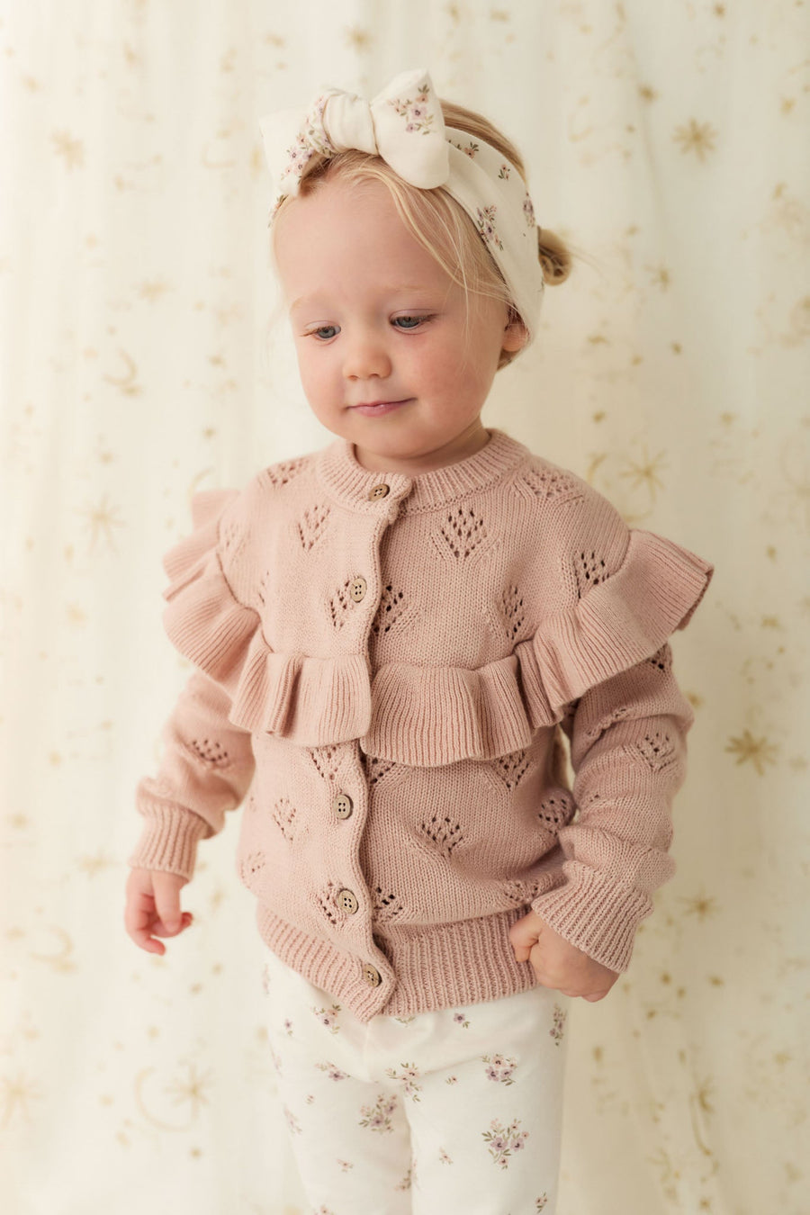 Tilly Cardigan - Dusky Rose Childrens Cardigan from Jamie Kay Australia