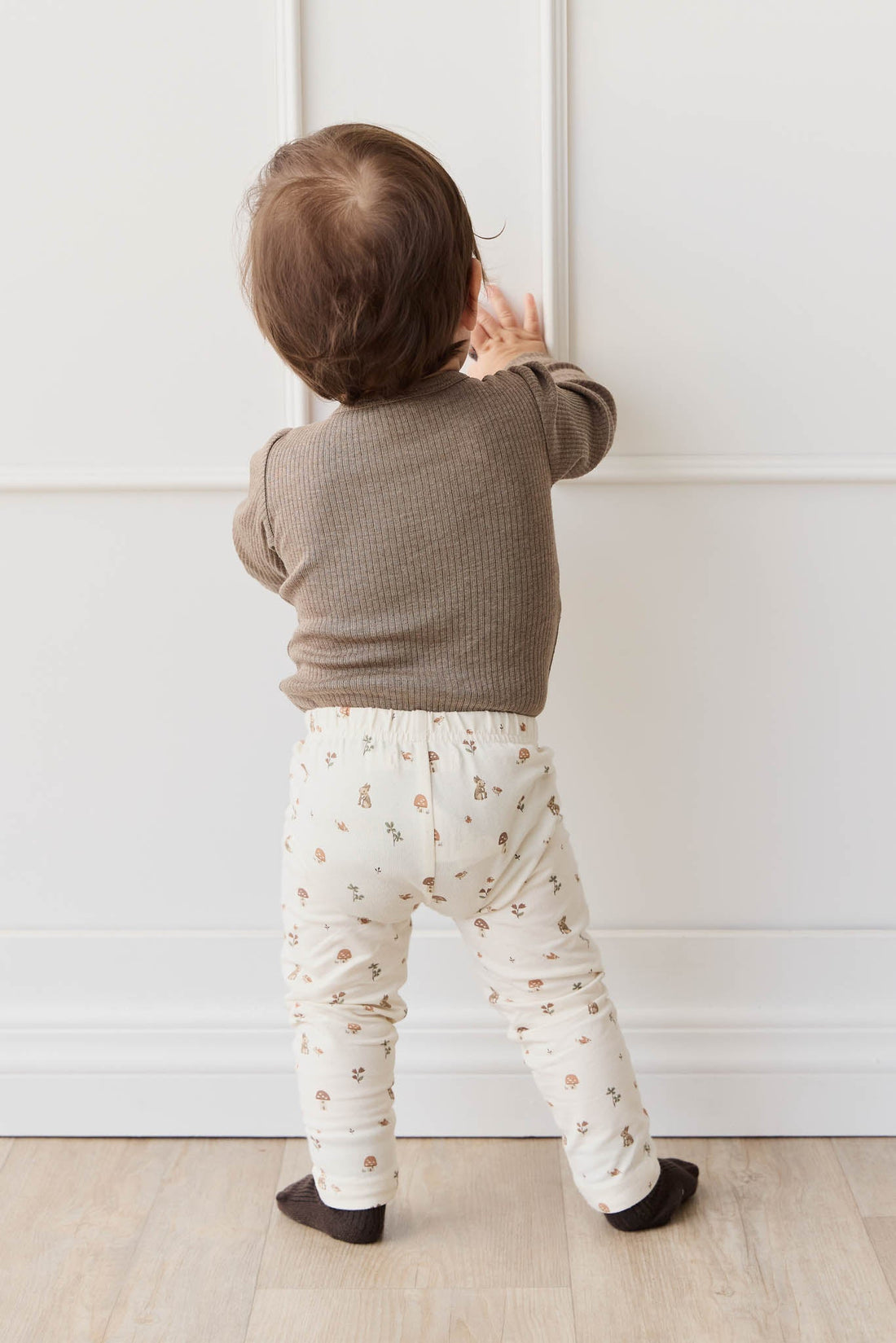 Organic Cotton Modal Long Sleeve Bodysuit - Brownie Marle Childrens Bodysuit from Jamie Kay Australia