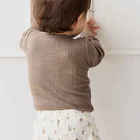 Organic Cotton Modal Long Sleeve Bodysuit - Brownie Marle Childrens Bodysuit from Jamie Kay Australia