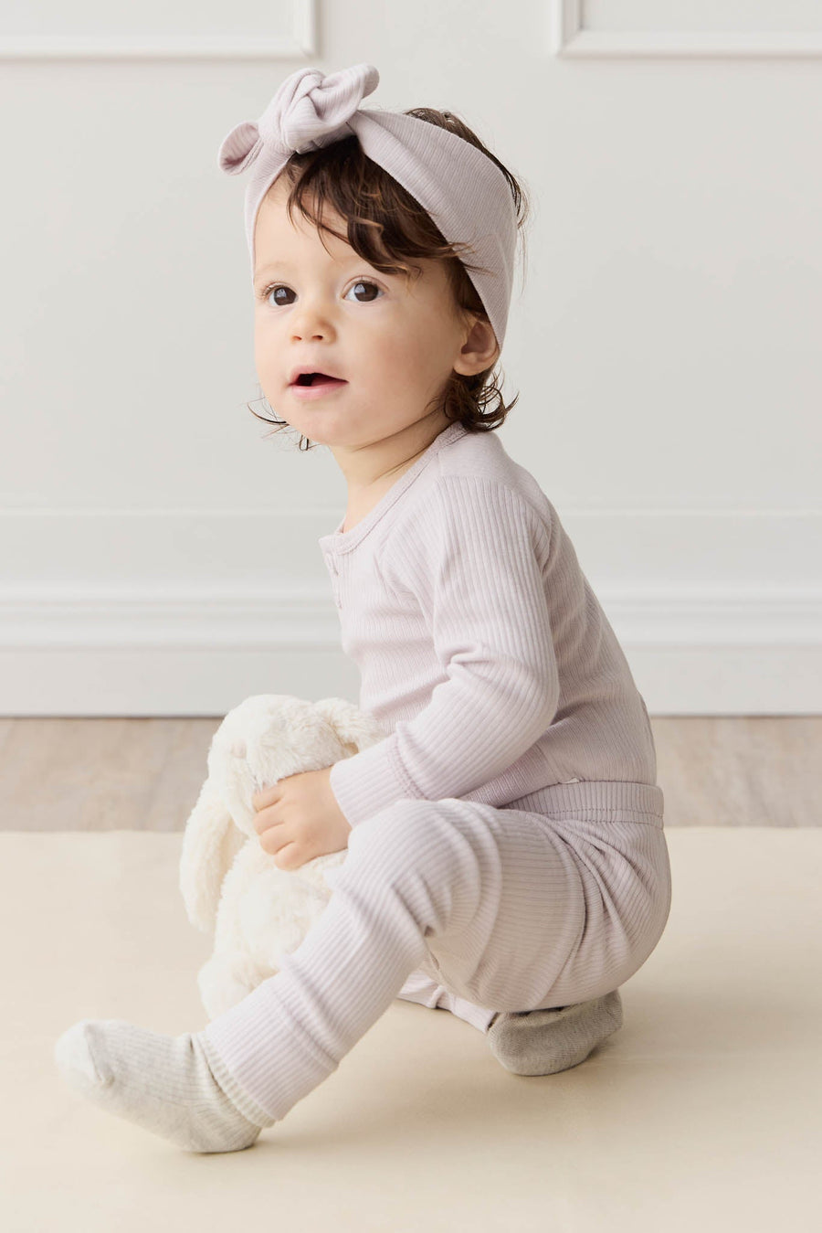 Organic Cotton Modal Long Sleeve Bodysuit - Luna Childrens Bodysuit from Jamie Kay Australia