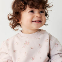 Organic Cotton Aubrey Sweatshirt - Petite Fleur Violet Childrens Sweatshirt from Jamie Kay Australia